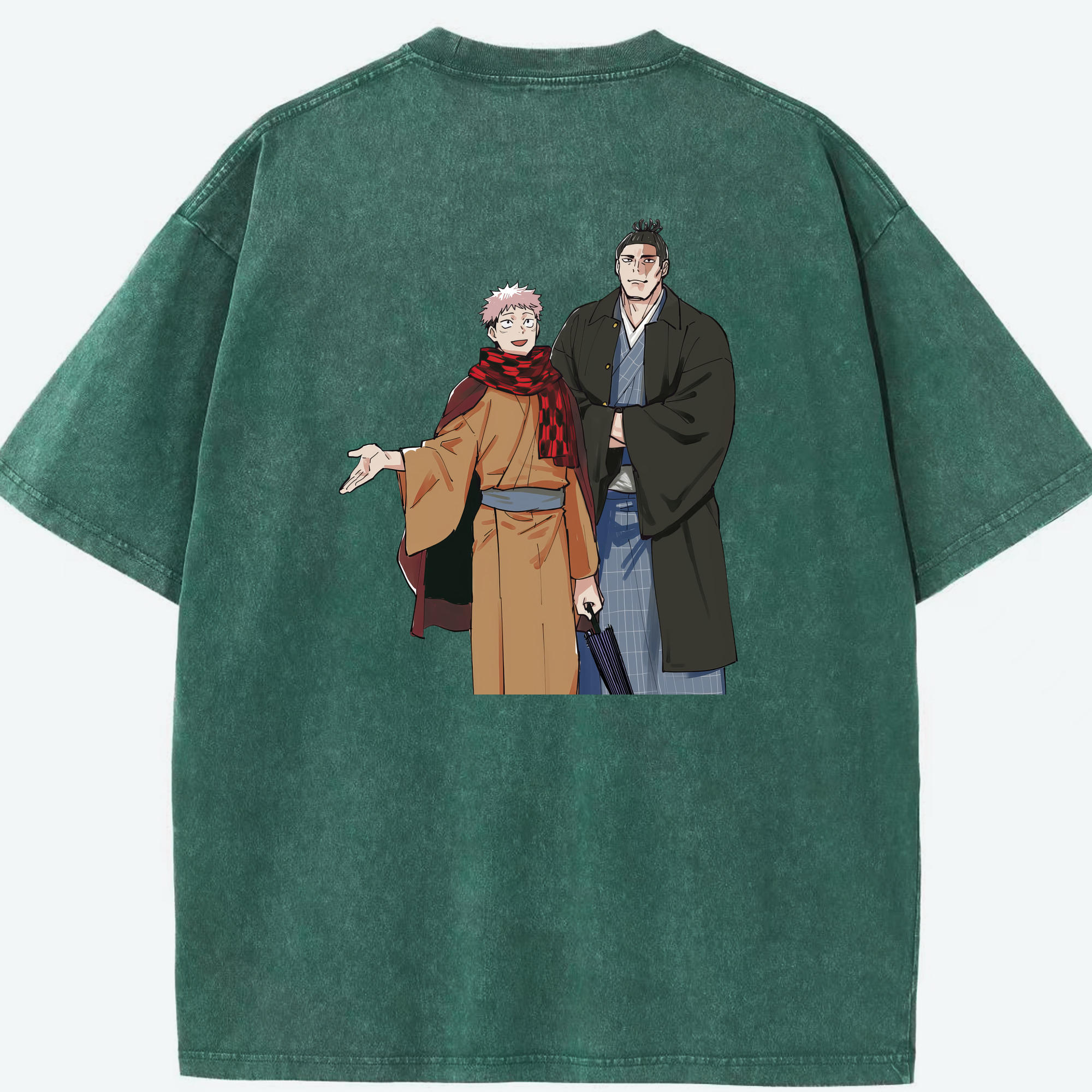 （画像用） 呪術廻戦 Jujutsu Kaisen 綿100% ヴィンテージ風 半袖Tシャツ（背面プリント）